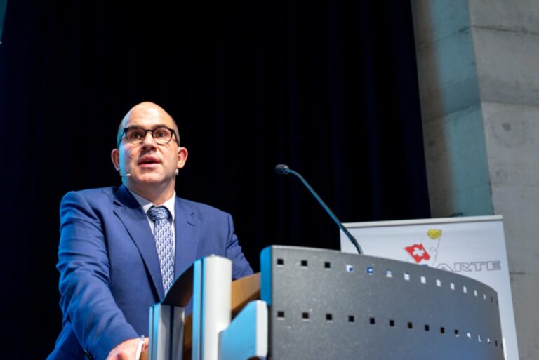 Hans Aschwanden an der Delegiertenversammlung von Fromarte in Winterthur